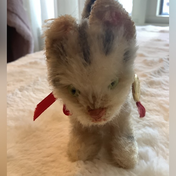 Vintage Hermann Stuffed Genuine Mohair Kitty / Kitten / Cat - Picture 9 of 16